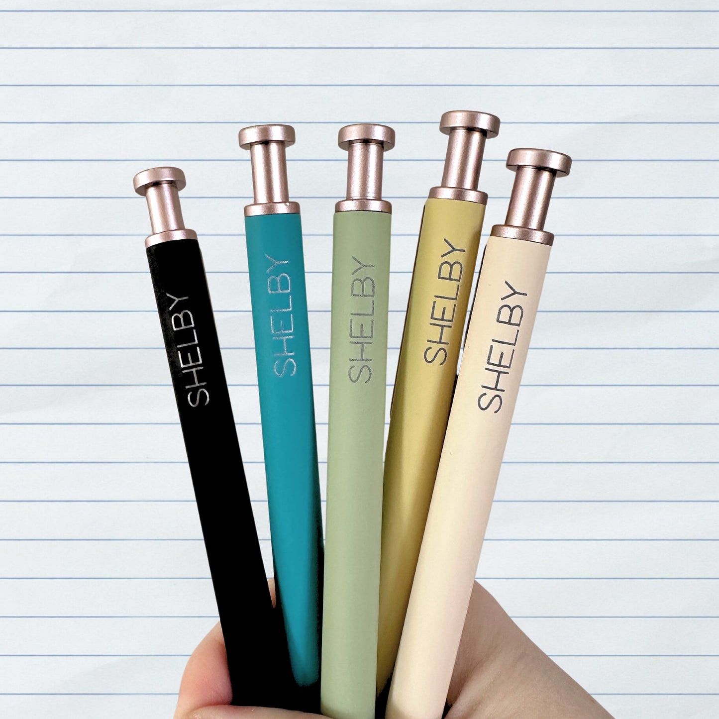 Custom Engraved Ballpoint Pens - Set of 5