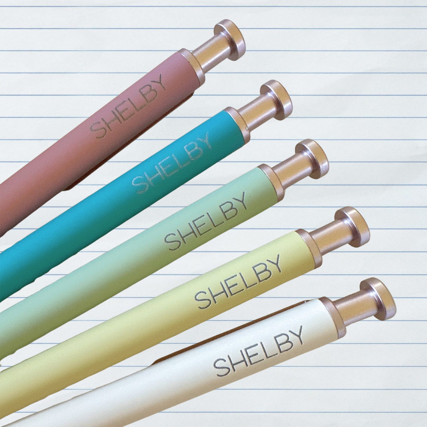 Custom Engraved Ballpoint Pens - Set of 5