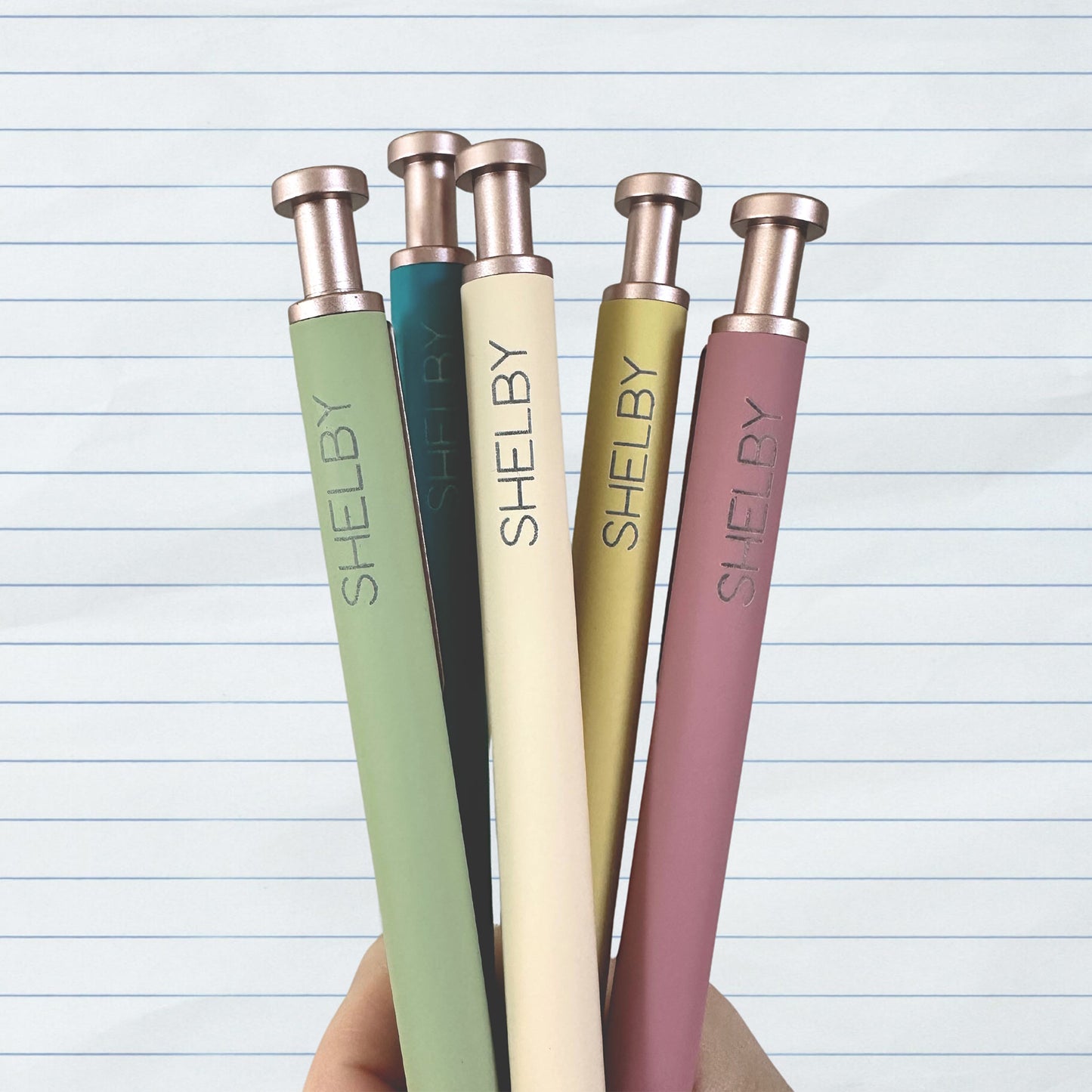 Custom Engraved Ballpoint Pens - Set of 5