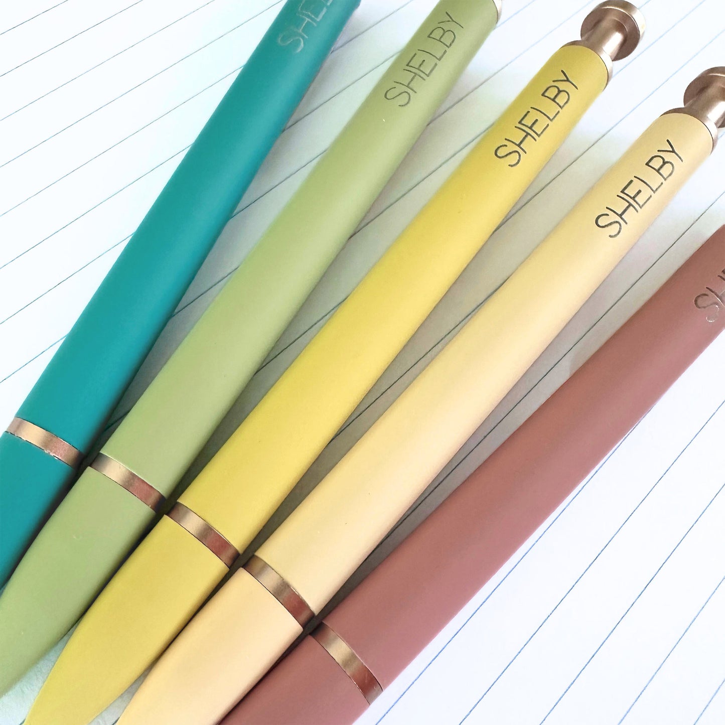 Custom Engraved Ballpoint Pens - Set of 5