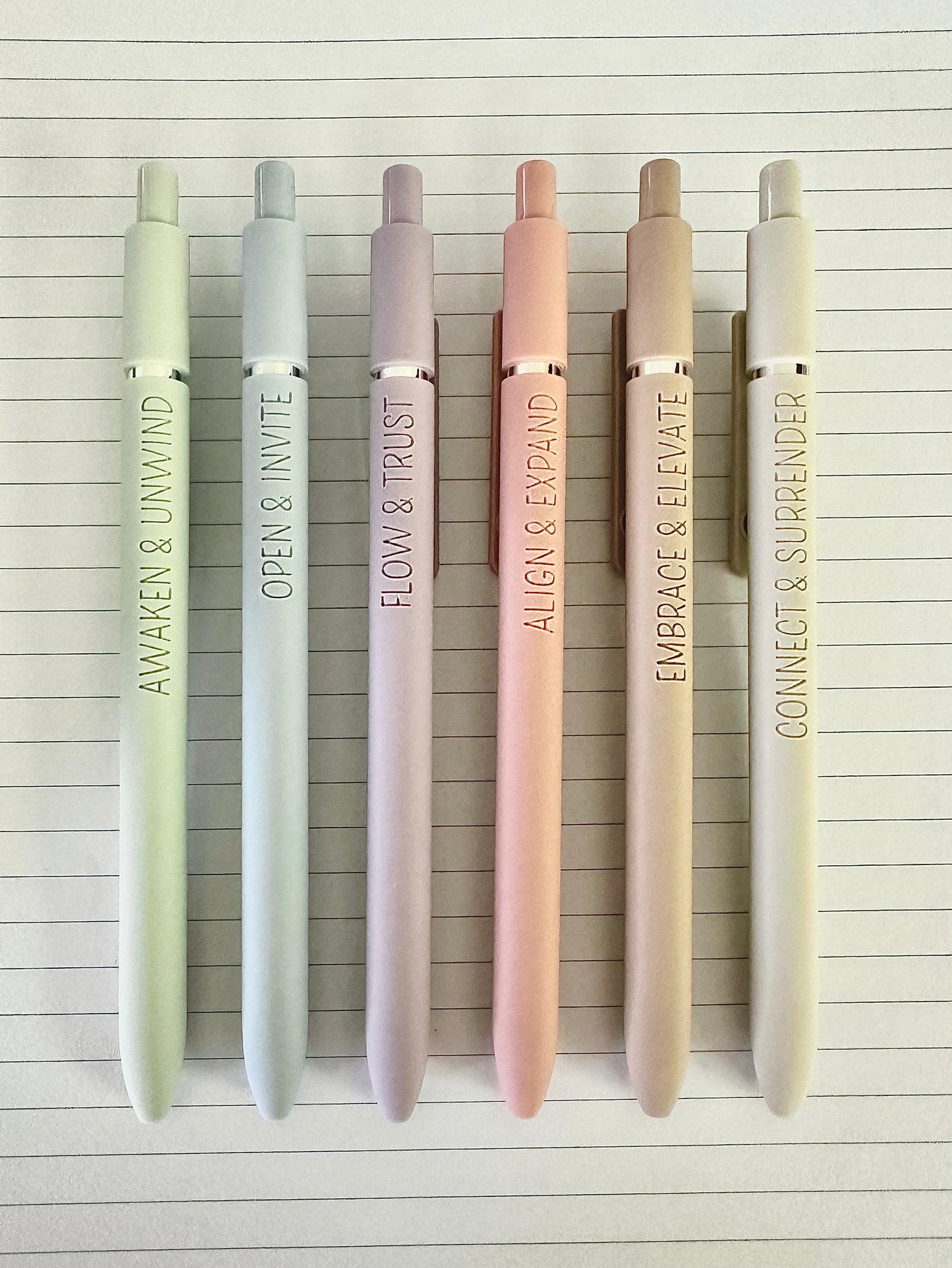 6-Pen Gift Set | Mindful Affirmations Soft-Touch Gel Pens