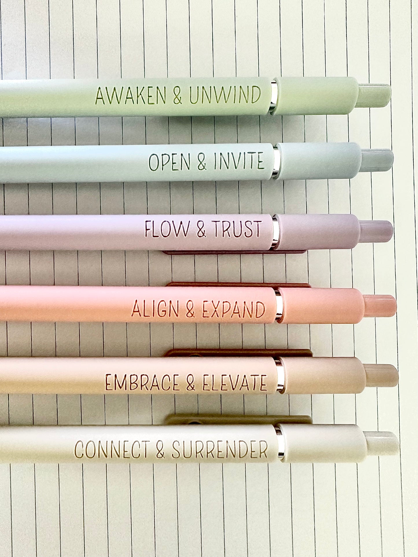 6-Pen Gift Set | Mindful Affirmations Soft-Touch Gel Pens