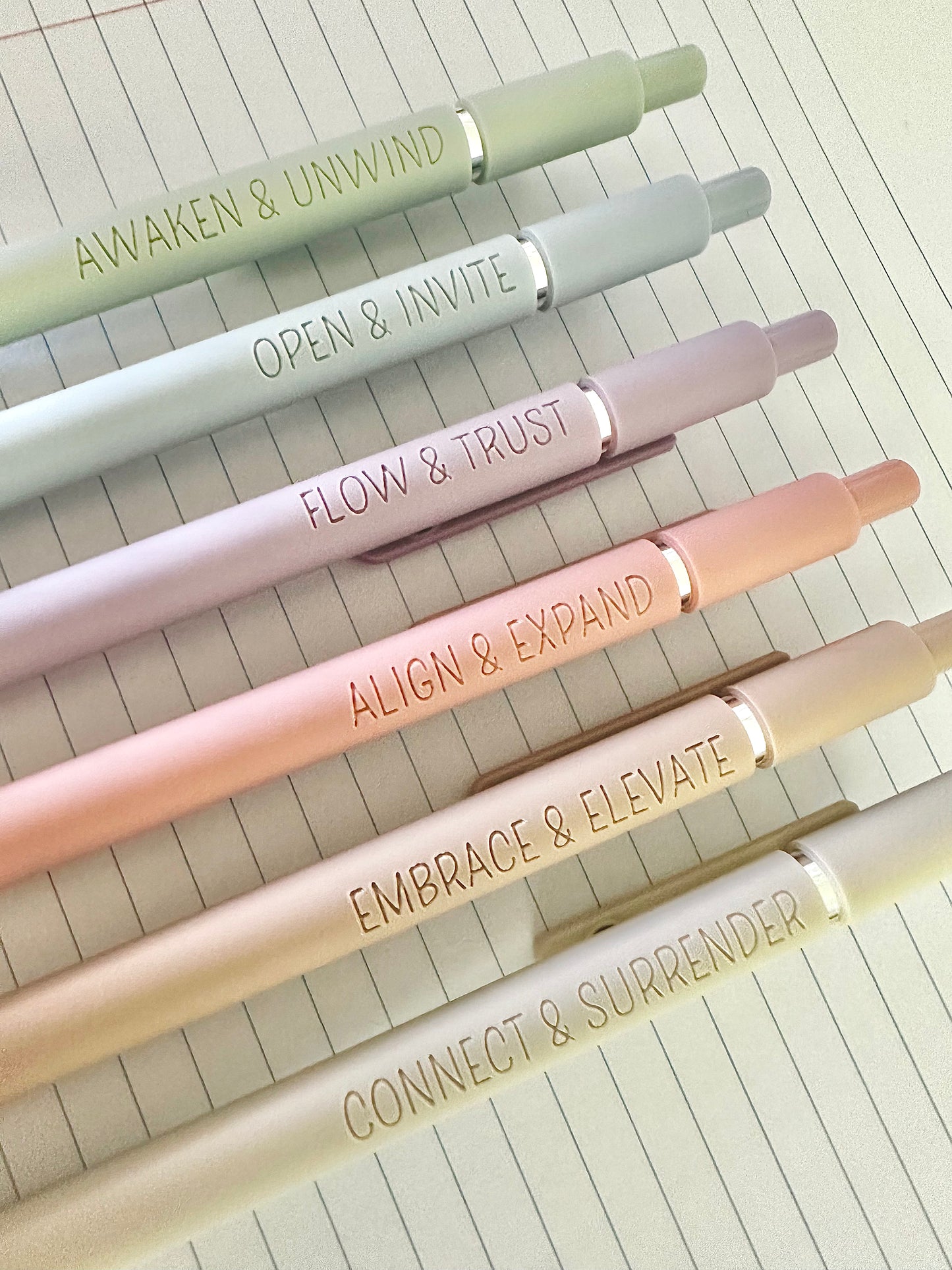 6-Pen Gift Set | Mindful Affirmations Soft-Touch Gel Pens