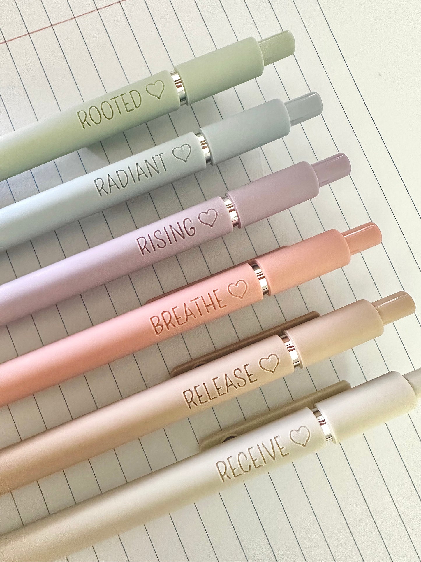 6-Pen Gift Set | Mindfulness & Intention Soft-Touch Gel Pens