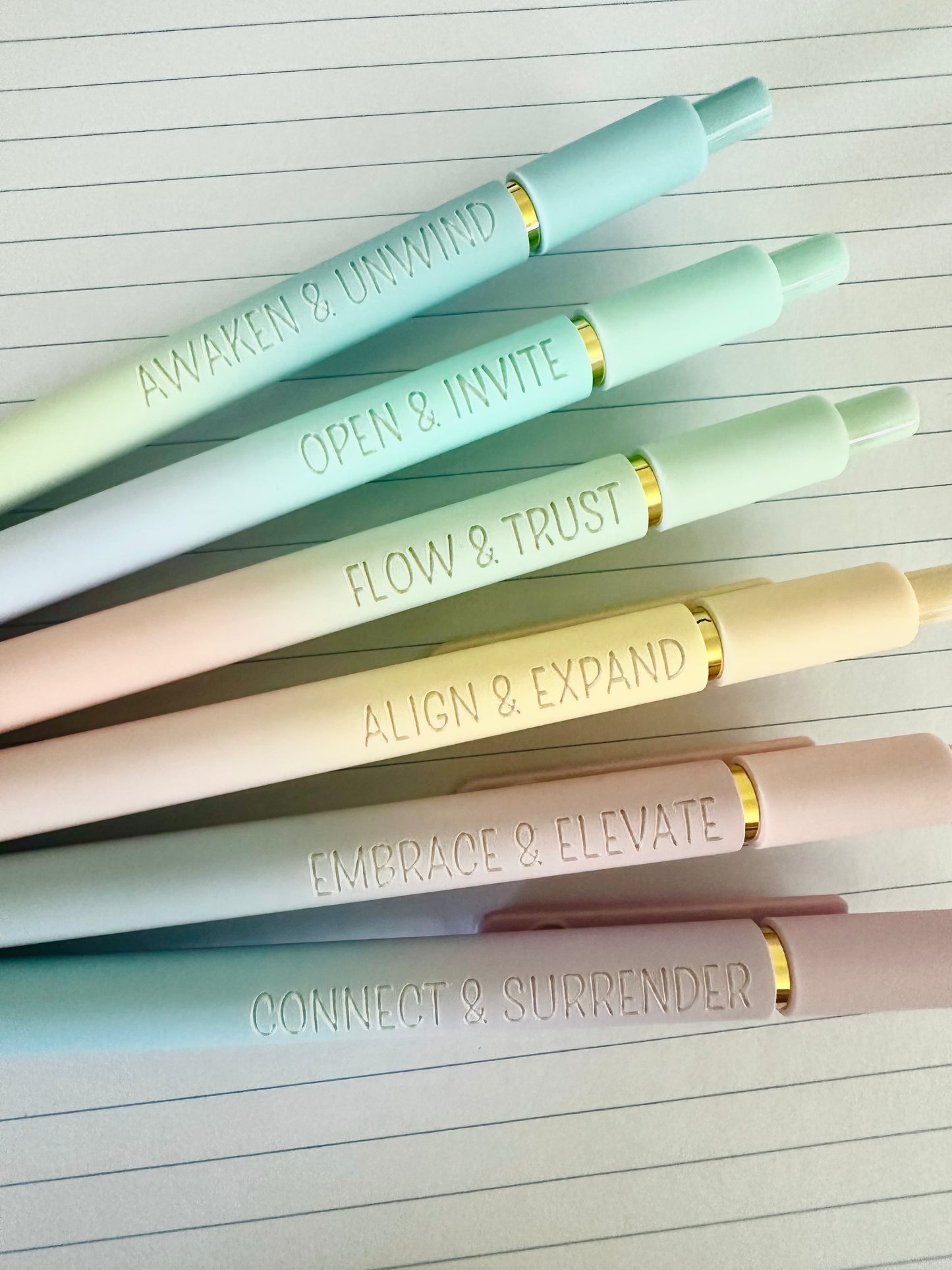 6-Pen Gift Set | Mindful Affirmations Soft-Touch Gel Pens