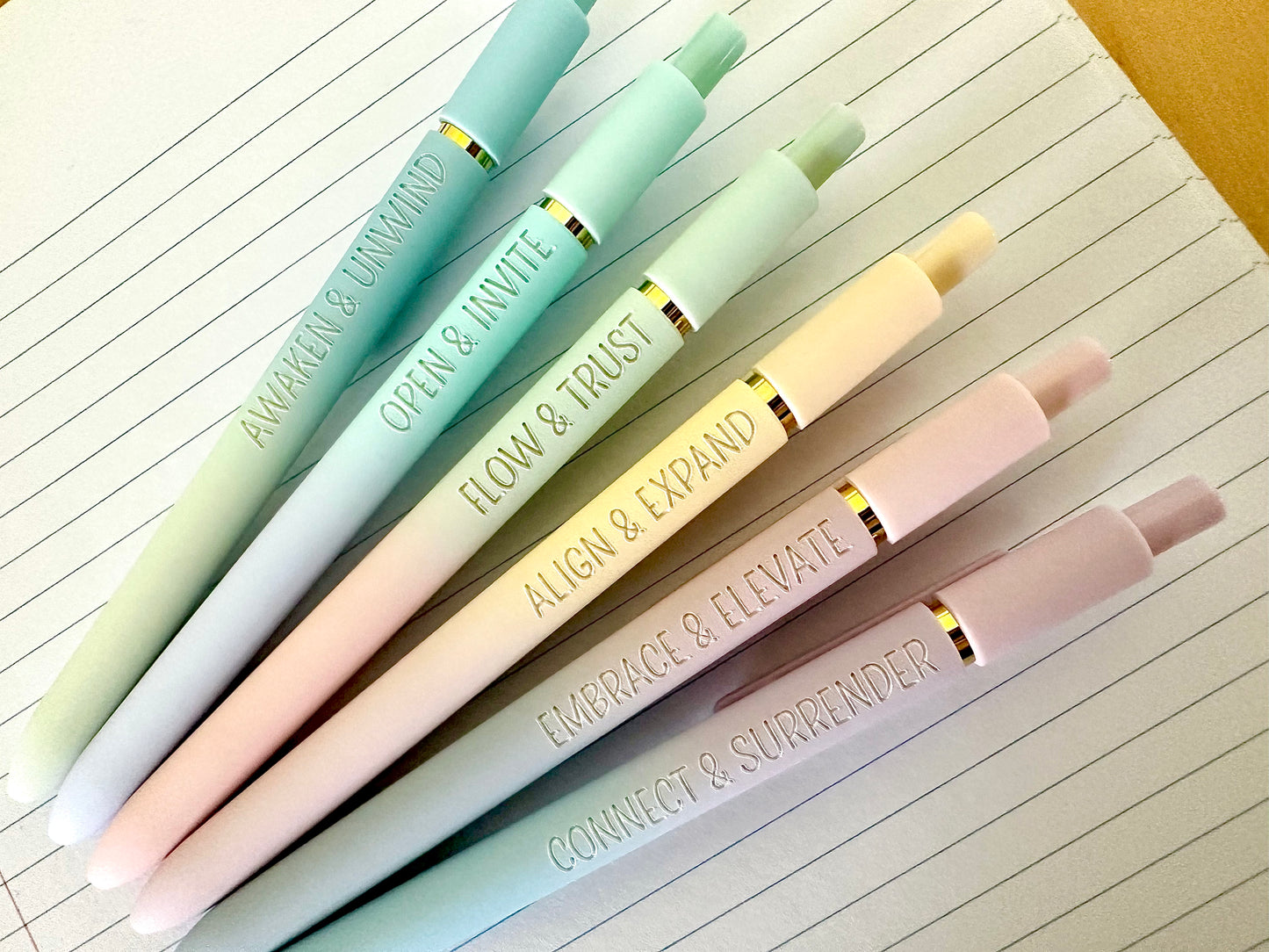 6-Pen Gift Set | Mindful Affirmations Soft-Touch Gel Pens