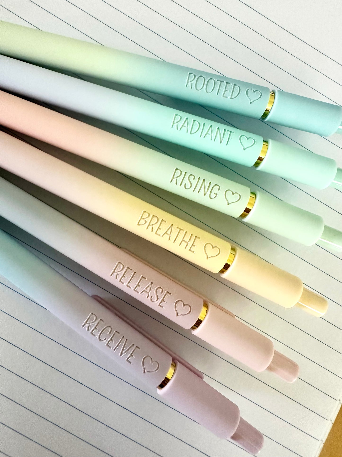 6-Pen Gift Set | Mindfulness & Intention Soft-Touch Gel Pens