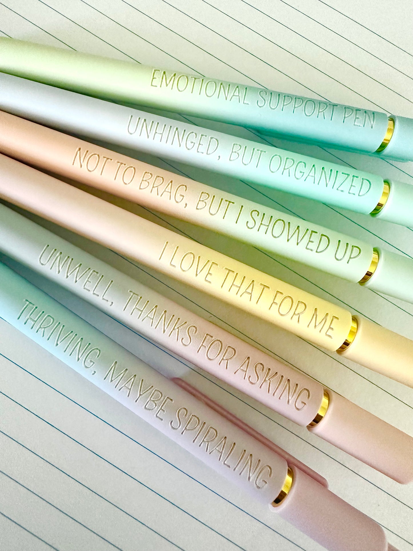6-Pen Gift Set | Unhinged But High-Functioning Soft-Touch Gel Pens