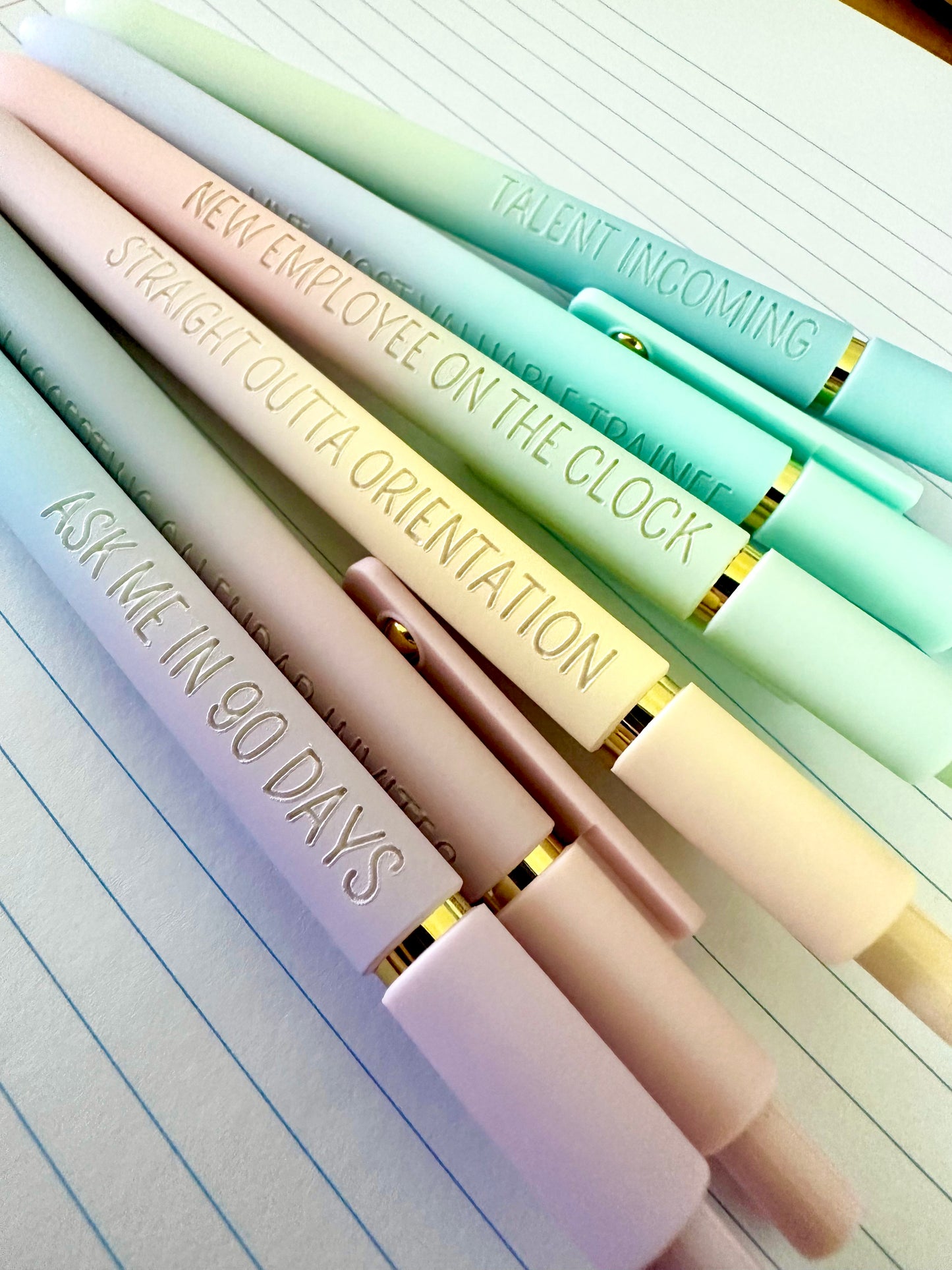 6-Pen Set | New Hire Starter Pack Soft-Touch Gel Pens