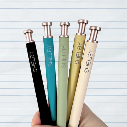 Custom Engraved Ballpoint Pens - Set of 5