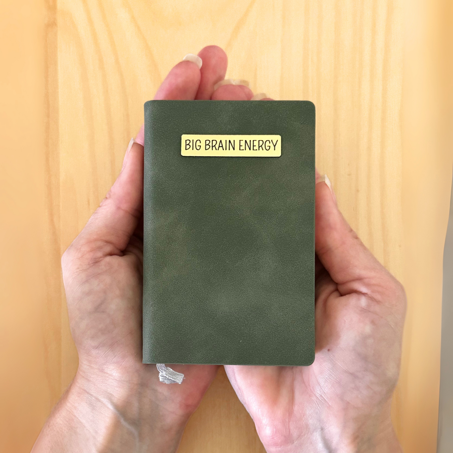 Mini Memos™️ Journal｜Big Brain Energy Small Faux Leather Pocket Notebook