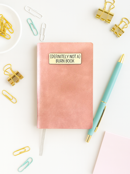 Mini Memos™️ Journal｜(Definitely Not A) Burn Book Small Faux Leather Pocket Notebook