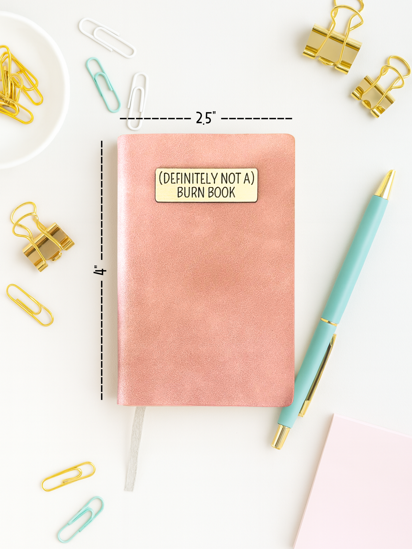 Mini Memos™️ Journal｜(Definitely Not A) Burn Book Small Faux Leather Pocket Notebook