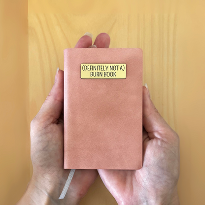 Mini Memos™️ Journal｜(Definitely Not A) Burn Book Small Faux Leather Pocket Notebook