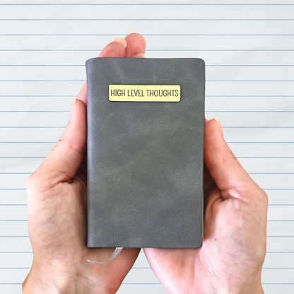Mini Memos™️ Journal｜High Level Thoughts Small Faux Leather Pocket Notebook