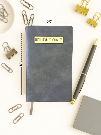 Mini Memos™️ Journal｜High Level Thoughts Small Faux Leather Pocket Notebook
