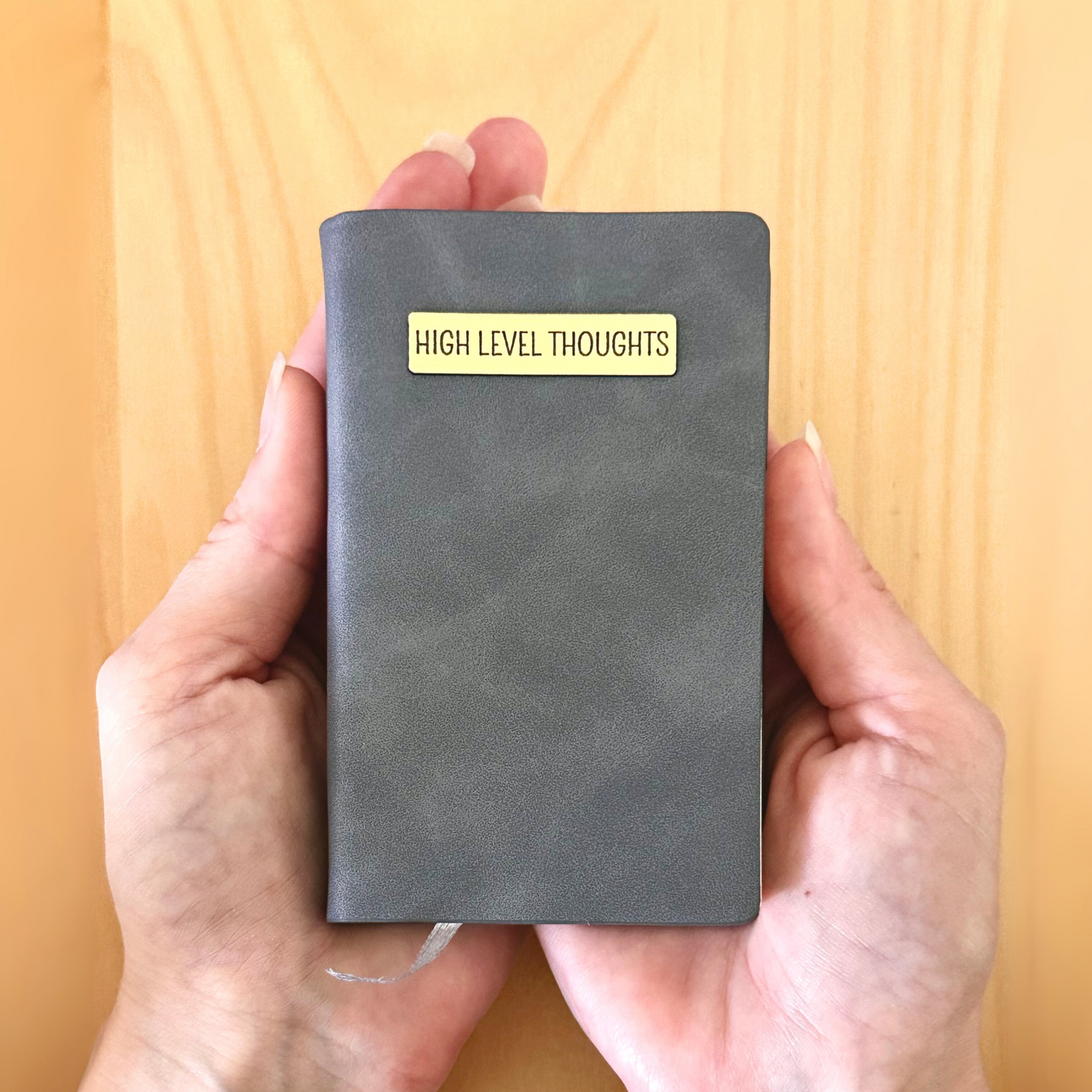 Mini Memos™️ Journal｜High Level Thoughts Small Faux Leather Pocket Notebook