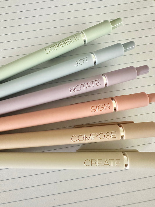 6-Pen Gift Set | Clever Ways to Write Soft Touch Gel Pens
