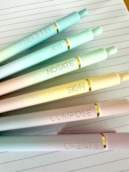 6-Pen Gift Set | Clever Ways to Write Soft Touch Gel Pens
