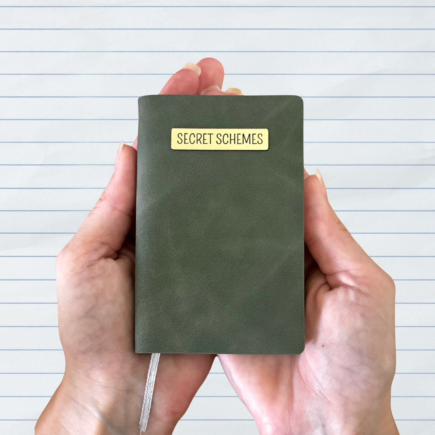 Mini Memos™️ Journal｜Secret Schemes Small Faux Leather Pocket Notebook
