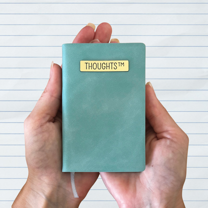 Mini Memos™️ Journal｜Thoughts Small Faux Leather Pocket Notebook