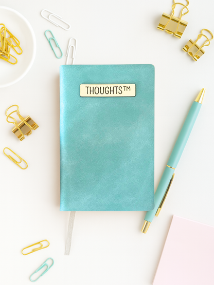 Mini Memos™️ Journal｜Thoughts Small Faux Leather Pocket Notebook