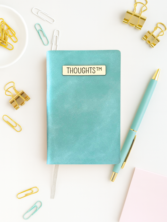 Mini Memos™️ Journal｜Thoughts Small Faux Leather Pocket Notebook