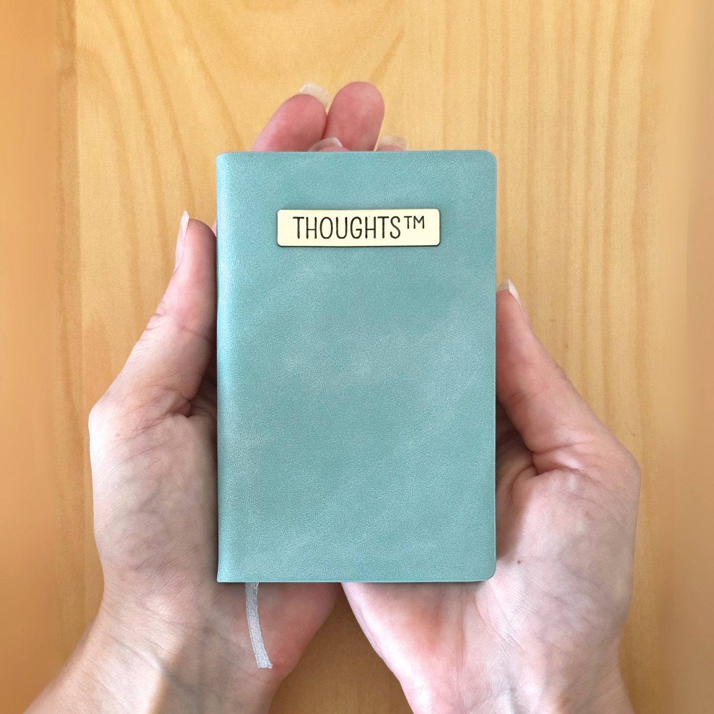 Mini Memos™️ Journal｜Thoughts Small Faux Leather Pocket Notebook