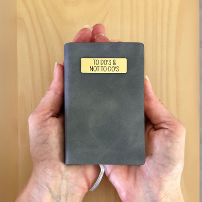 Mini Memos™️ Journal｜To Do's And Not To Do's Small Faux Leather Pocket Notebook