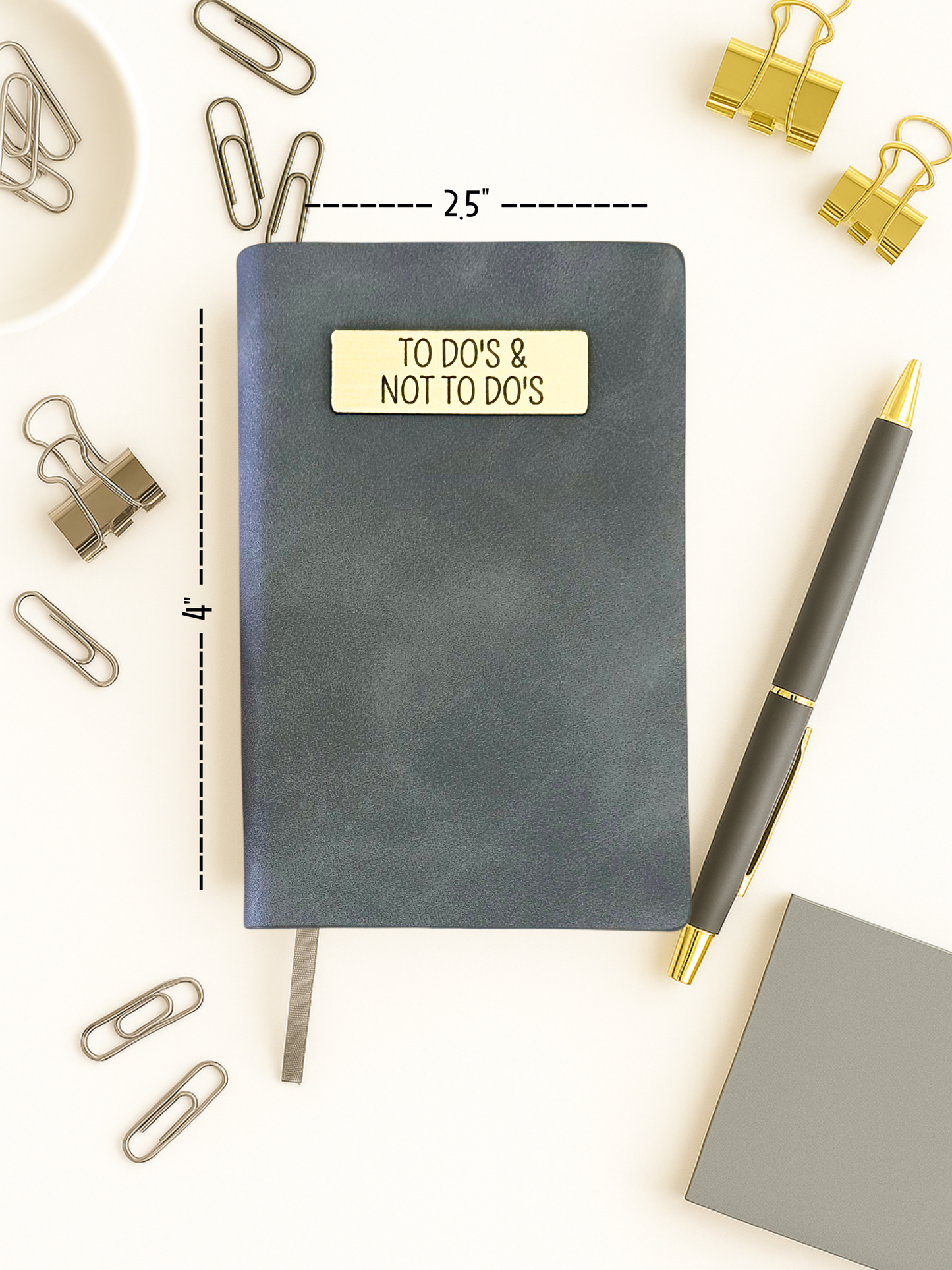Mini Memos™️ Journal｜To Do's And Not To Do's Small Faux Leather Pocket Notebook