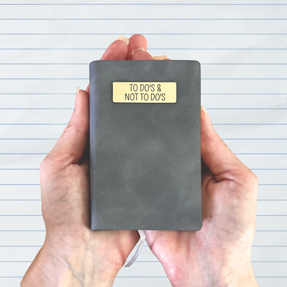 Mini Memos™️ Journal｜To Do's And Not To Do's Small Faux Leather Pocket Notebook